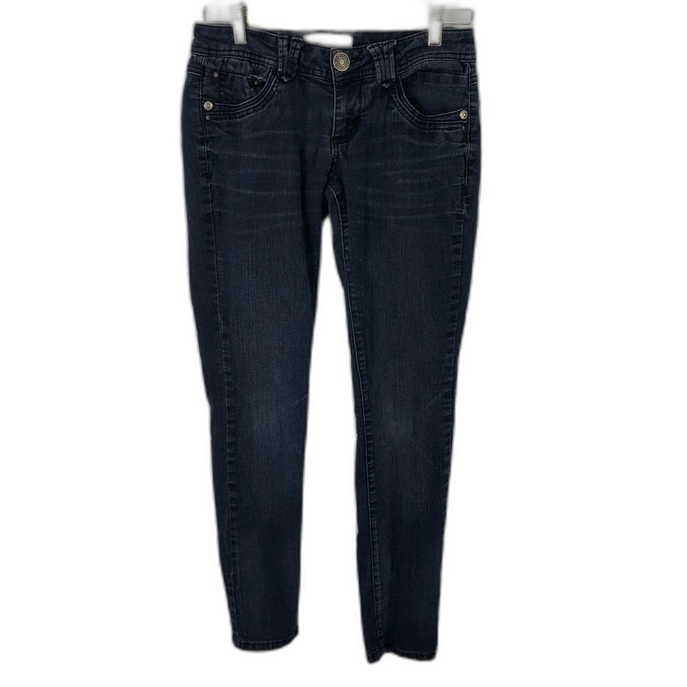 Rewind Dark Blue Low Rise Skinny Five Pocket Jeans Junior Size 3